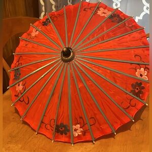 Japanese doll umbrella wooden antique! Collectible item! Over 50 years old!